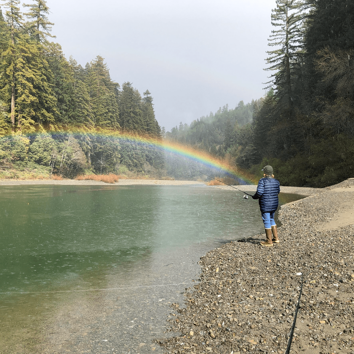 River Fishing Near Eureka, California