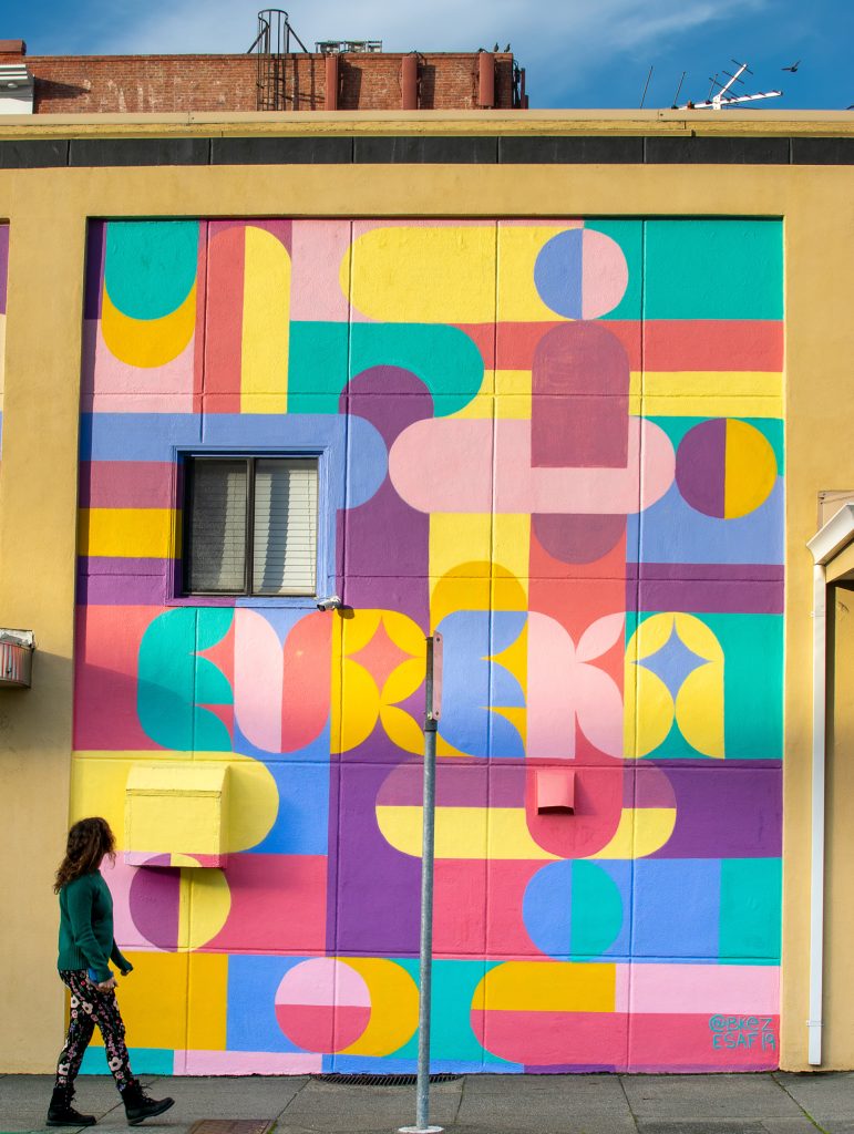 Art wall with lots of colors