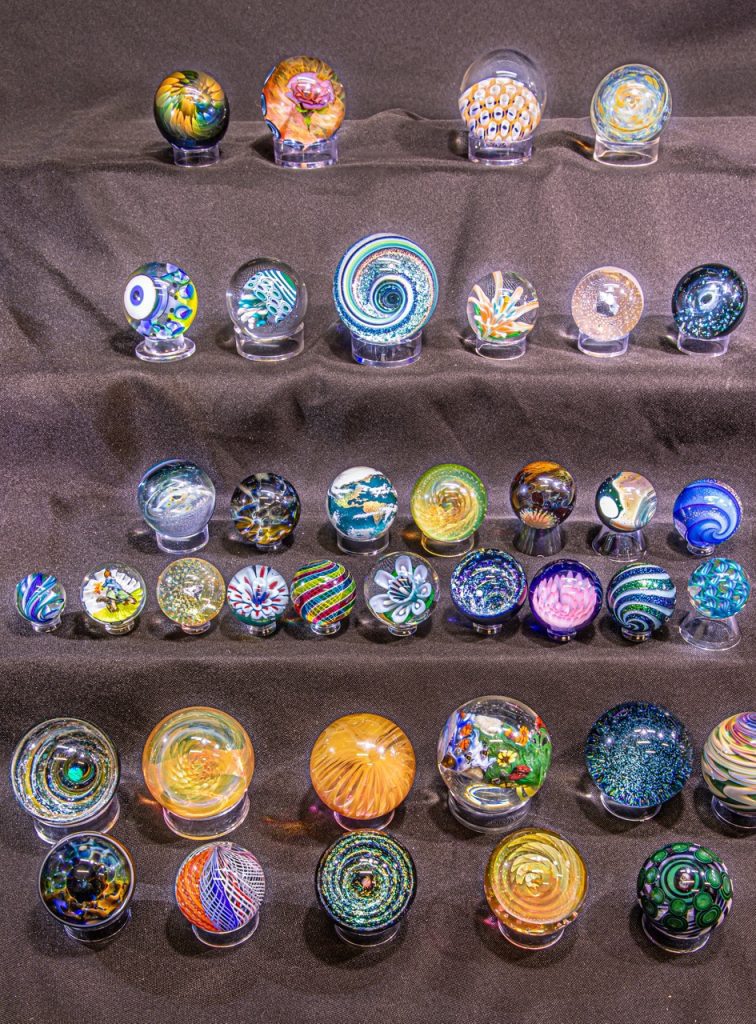 A display of contemporary marble art. Photo by Alan Workman